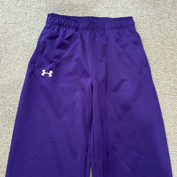 UNDER ARMOUR Unisex Track Running Pants Sweatpants Straight Leg - purple, size M - Picture 2 of 5